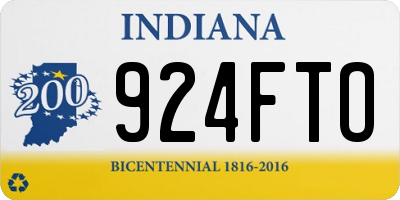 IN license plate 924FTO