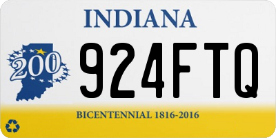 IN license plate 924FTQ