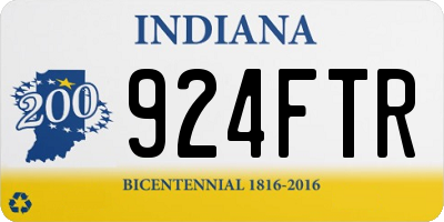 IN license plate 924FTR