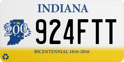 IN license plate 924FTT