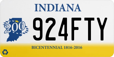 IN license plate 924FTY