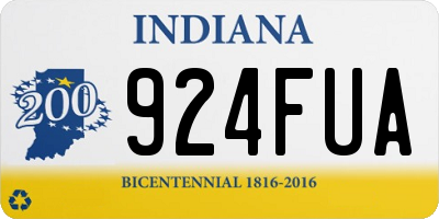 IN license plate 924FUA