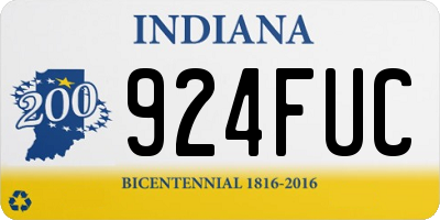 IN license plate 924FUC