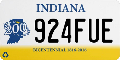 IN license plate 924FUE