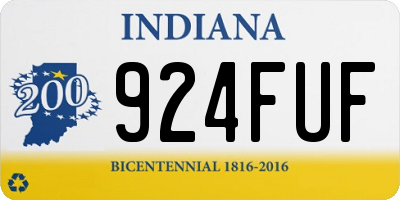 IN license plate 924FUF