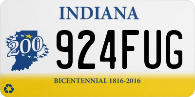 IN license plate 924FUG