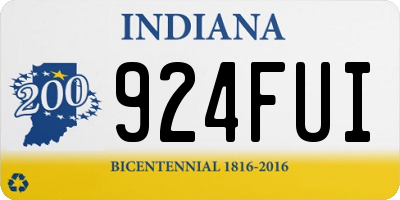 IN license plate 924FUI