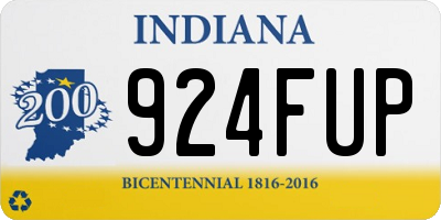IN license plate 924FUP