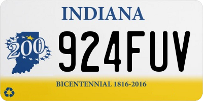 IN license plate 924FUV