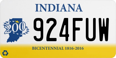 IN license plate 924FUW