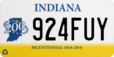 IN license plate 924FUY