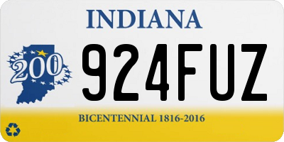 IN license plate 924FUZ