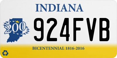 IN license plate 924FVB