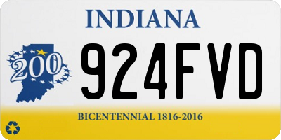 IN license plate 924FVD