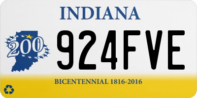 IN license plate 924FVE