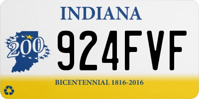 IN license plate 924FVF