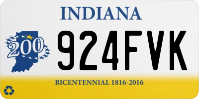 IN license plate 924FVK