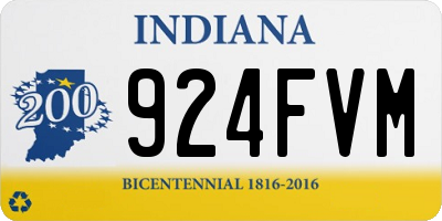 IN license plate 924FVM
