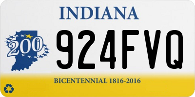 IN license plate 924FVQ