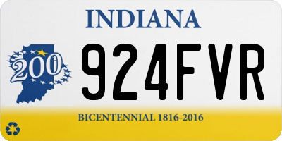 IN license plate 924FVR