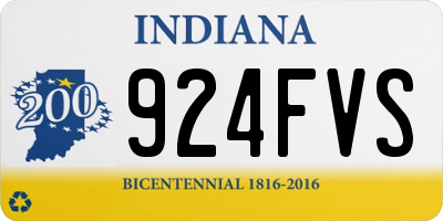 IN license plate 924FVS