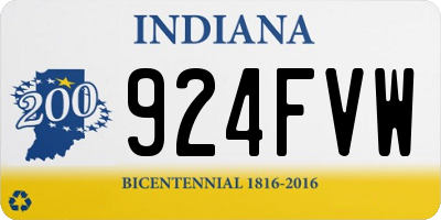 IN license plate 924FVW