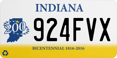IN license plate 924FVX