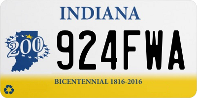 IN license plate 924FWA