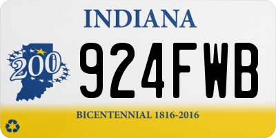 IN license plate 924FWB