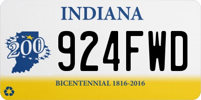 IN license plate 924FWD