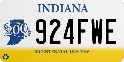IN license plate 924FWE