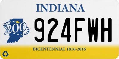 IN license plate 924FWH