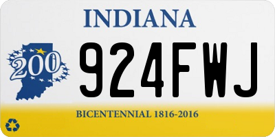 IN license plate 924FWJ