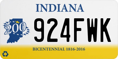 IN license plate 924FWK
