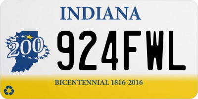 IN license plate 924FWL