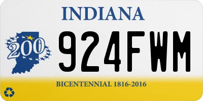 IN license plate 924FWM