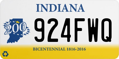 IN license plate 924FWQ