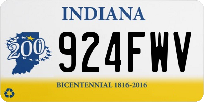IN license plate 924FWV
