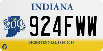 IN license plate 924FWW