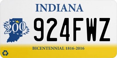 IN license plate 924FWZ