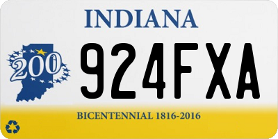 IN license plate 924FXA