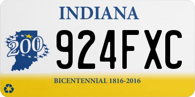IN license plate 924FXC