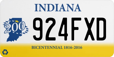 IN license plate 924FXD