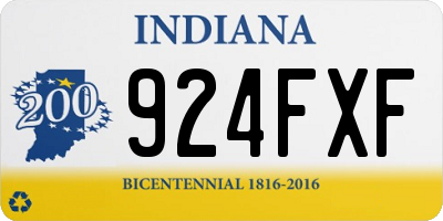 IN license plate 924FXF