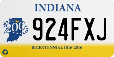 IN license plate 924FXJ