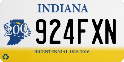 IN license plate 924FXN