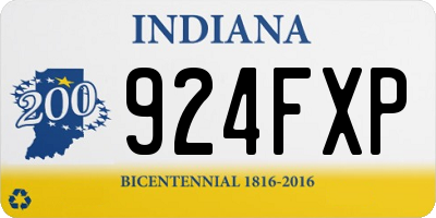 IN license plate 924FXP