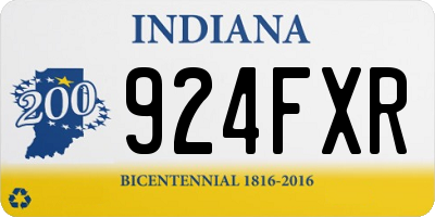 IN license plate 924FXR