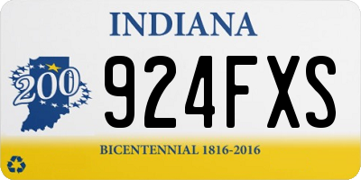 IN license plate 924FXS