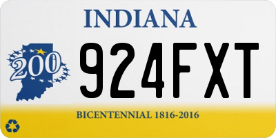 IN license plate 924FXT